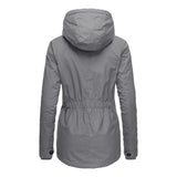 Sandra – Veste d'hiver longue imperméable avec capuche pour femmes