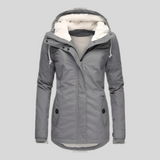 Sandra – Veste d'hiver longue imperméable avec capuche pour femmes