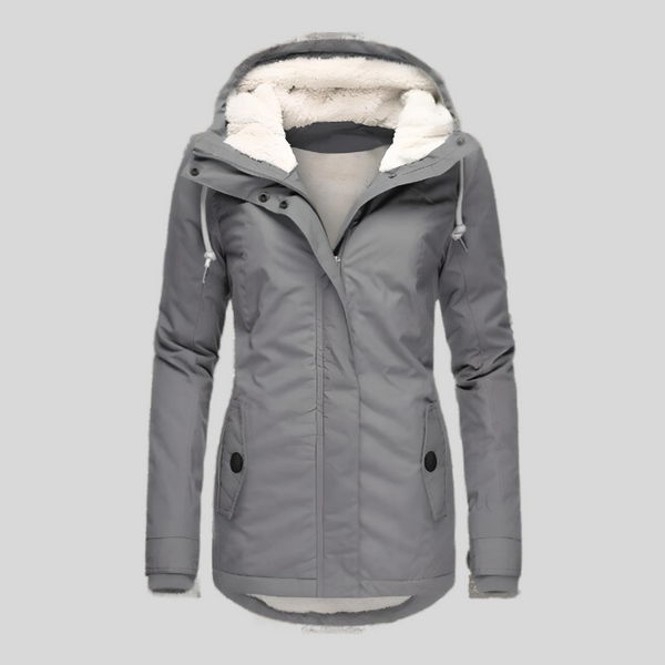 Sandra – Veste d'hiver longue imperméable avec capuche pour femmes