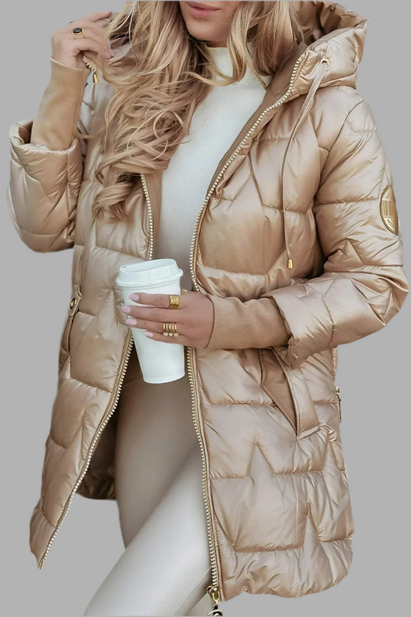 Noa - Veste d'hiver élégante avec capuche et doublure