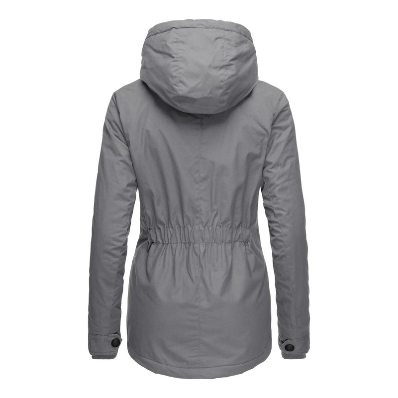 Sandra – Veste d'hiver longue imperméable avec capuche pour femmes