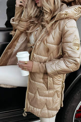 Noa - Veste d'hiver élégante avec capuche et doublure