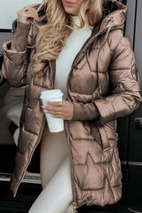 Noa - Veste d'hiver élégante avec capuche et doublure