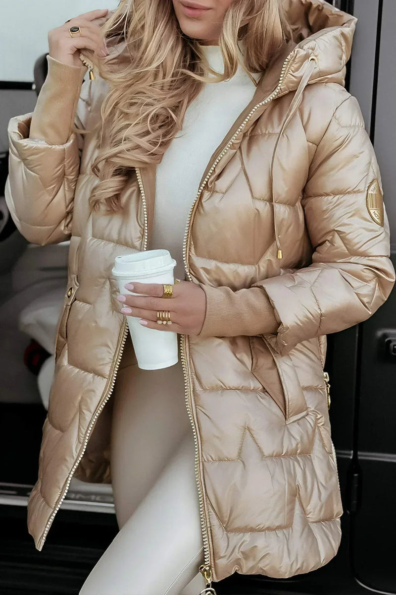 Noa - Veste d'hiver élégante avec capuche et doublure