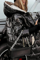 Noa - Veste d'hiver élégante avec capuche et doublure