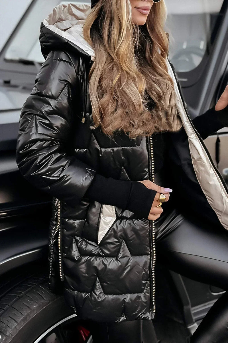Noa - Veste d'hiver élégante avec capuche et doublure