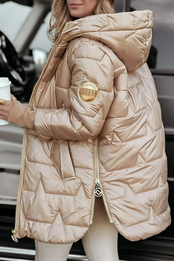 Noa - Veste d'hiver élégante avec capuche et doublure