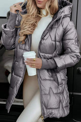 Noa - Veste d'hiver élégante avec capuche et doublure