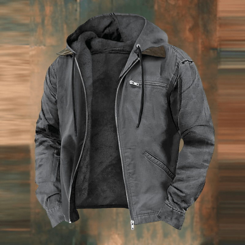 Noah – Blouson aviateur pour homme avec capuche et doublure intérieure chaude